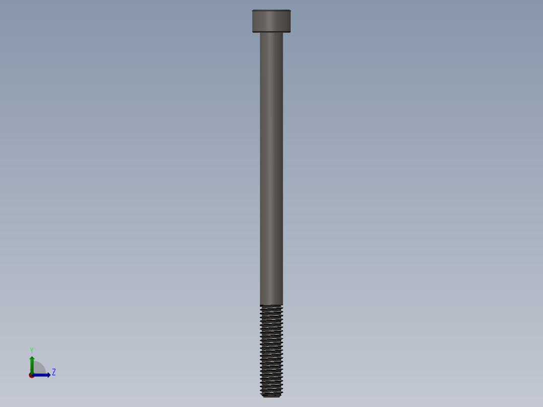 Screw_DIN_912_M6x95_A2.SLDPRT公制内六角螺钉左视图