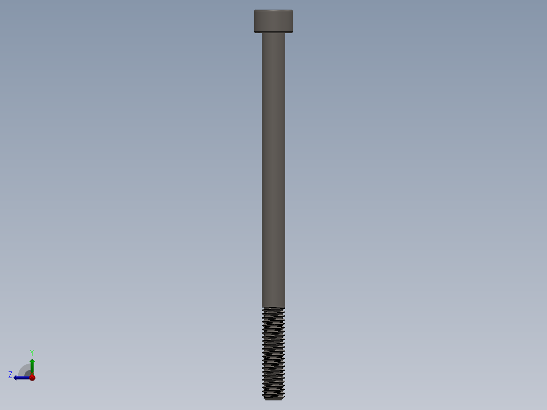 Screw_DIN_912_M6x95_A2.SLDPRT公制内六角螺钉右视图