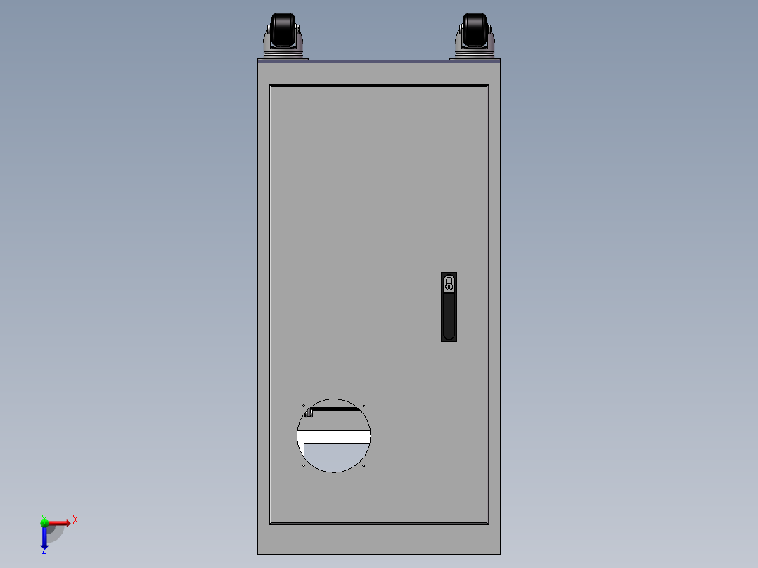 电控柜、立式小型电控柜俯视图