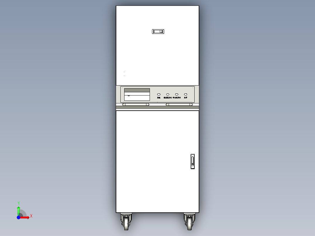 激光清洗机机箱前视图