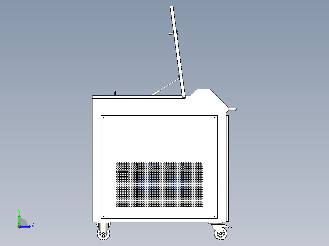 激光清洗机机箱左视图