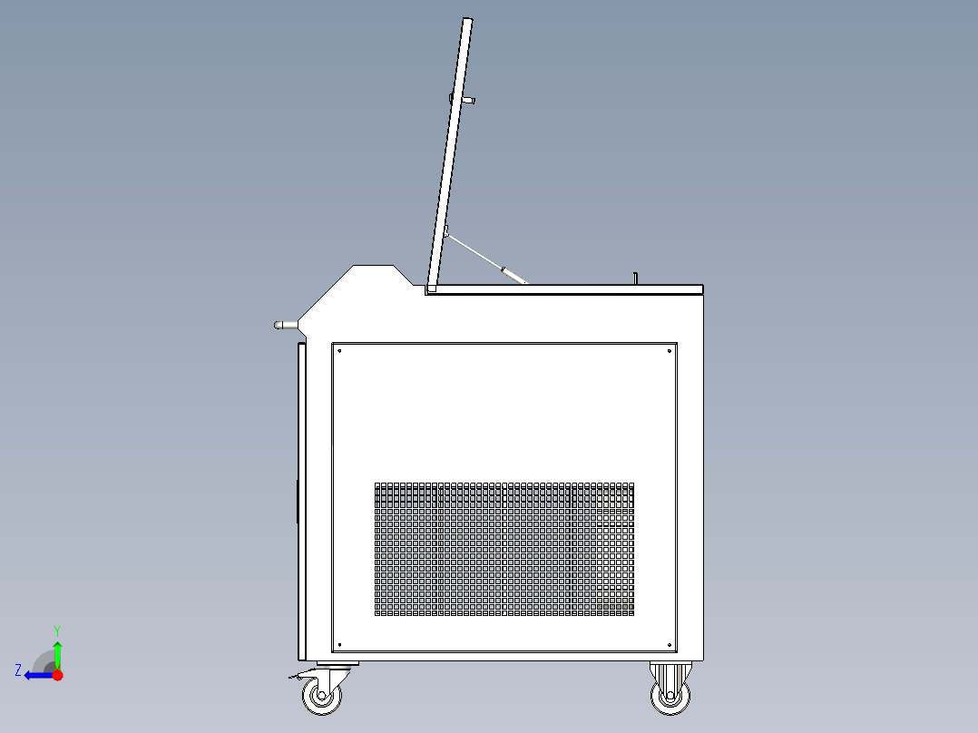 激光清洗机机箱右视图