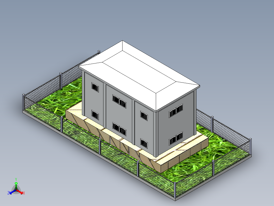 A2004049-加油站正等轴测图