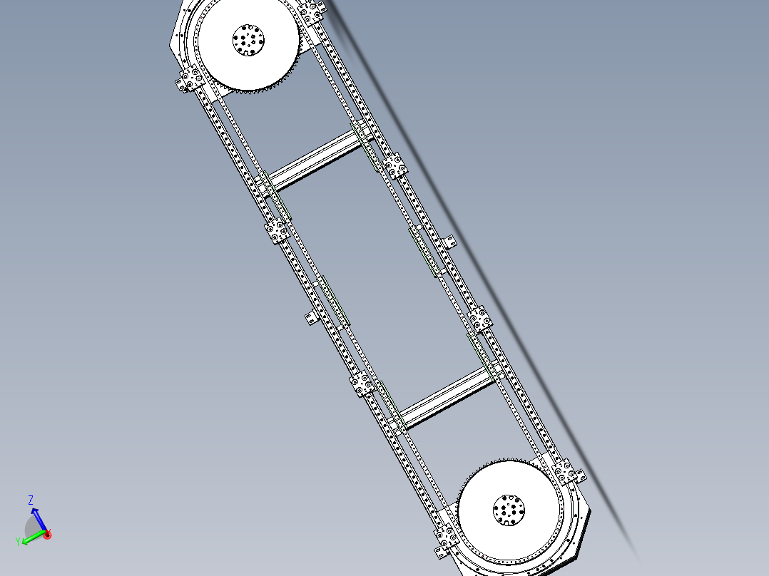 椭圆链条T23圆弧600中心距800.1工位数8