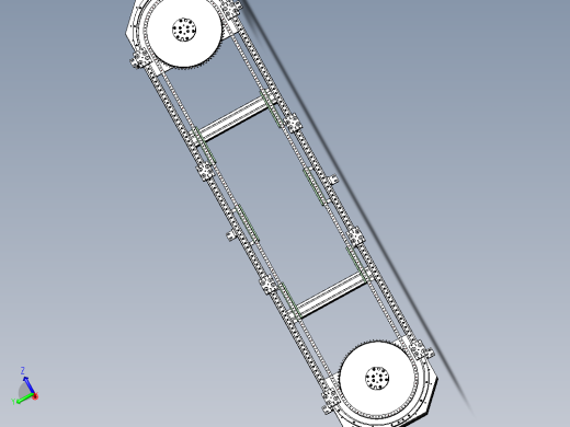椭圆链条T23圆弧600中心距800.1工位数8