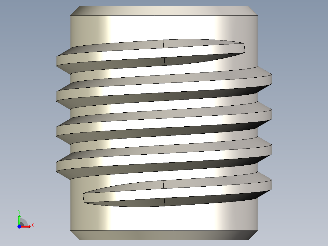 螺纹收尾前视图