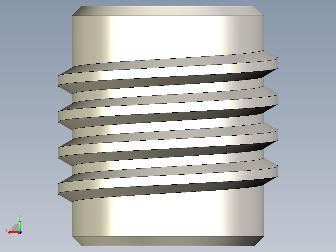 螺纹收尾后视图