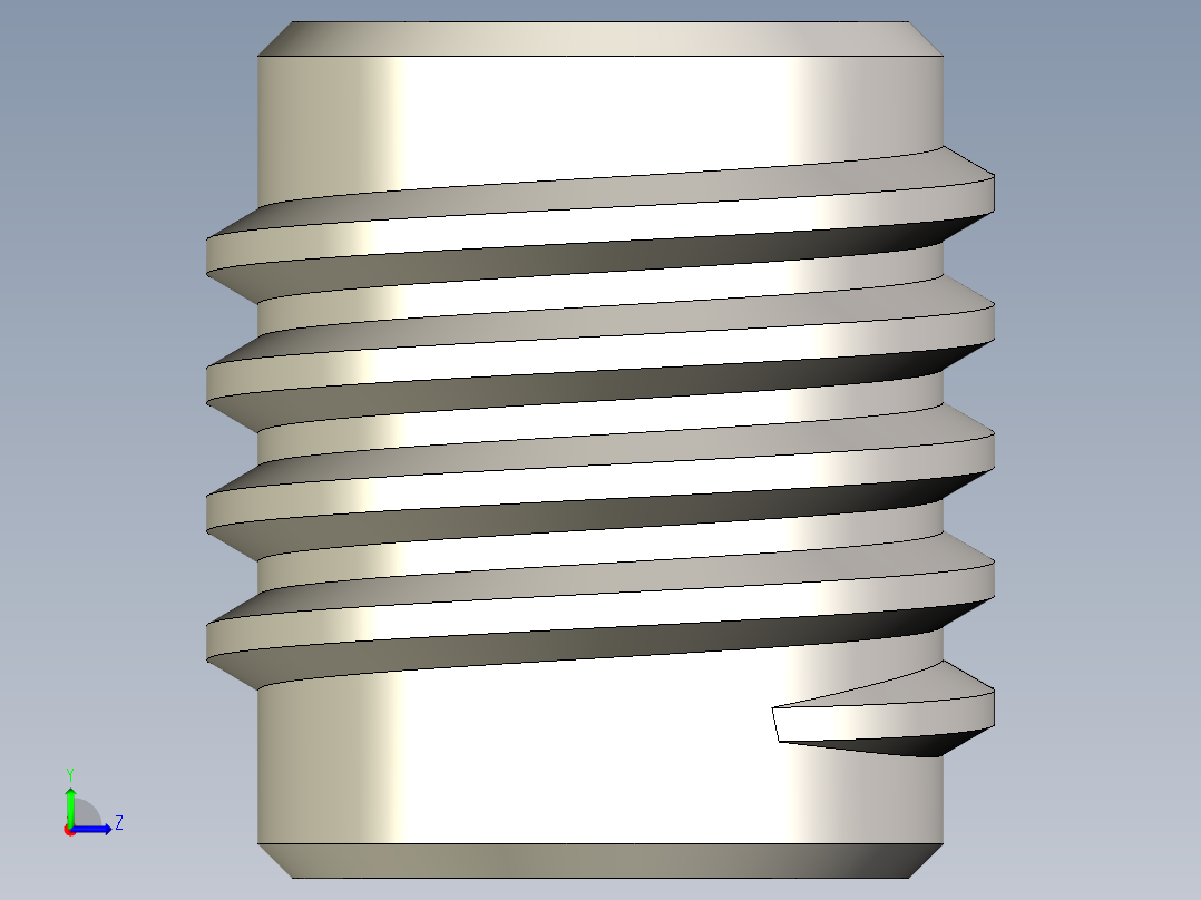 螺纹收尾左视图