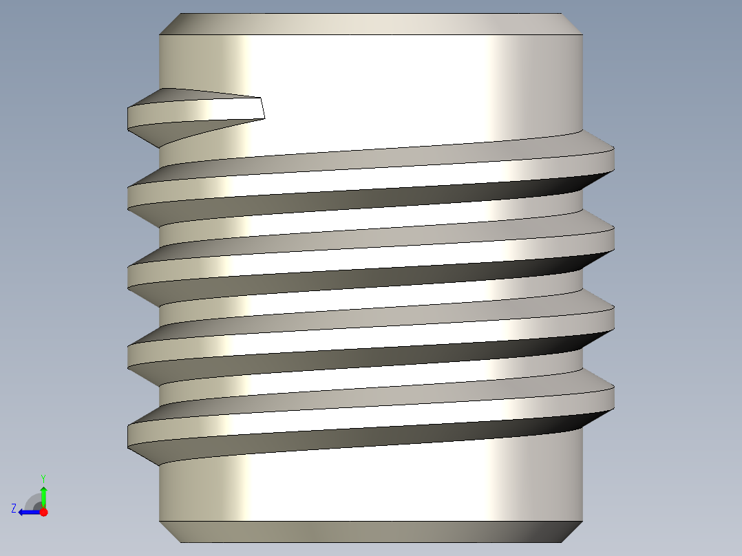 螺纹收尾右视图