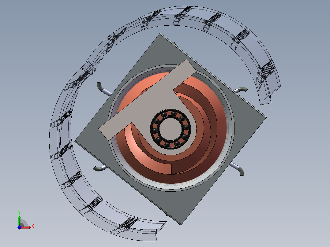 钉齿摘果滚筒--1073251--160前视图