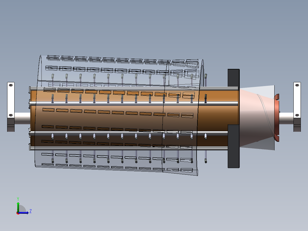 钉齿摘果滚筒--1073251--160左视图