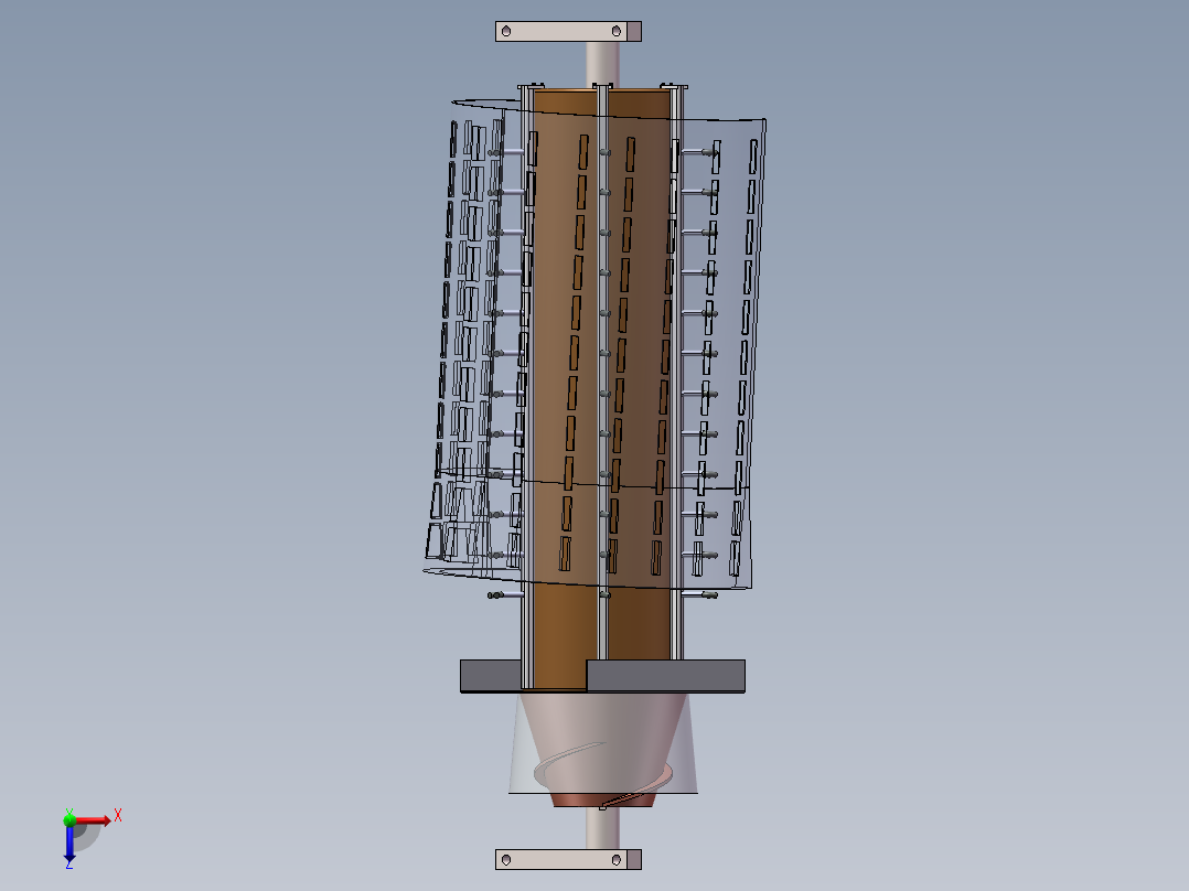 钉齿摘果滚筒--1073251--160俯视图