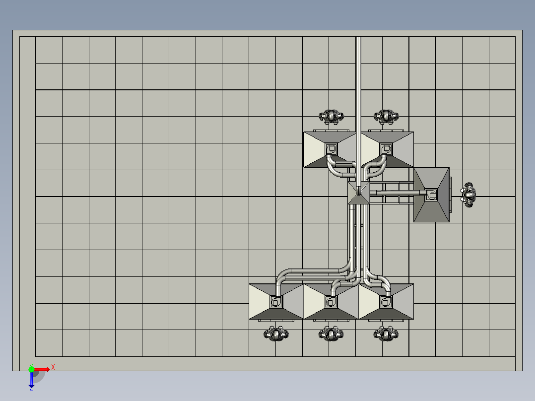 粉尘过滤设备俯视图