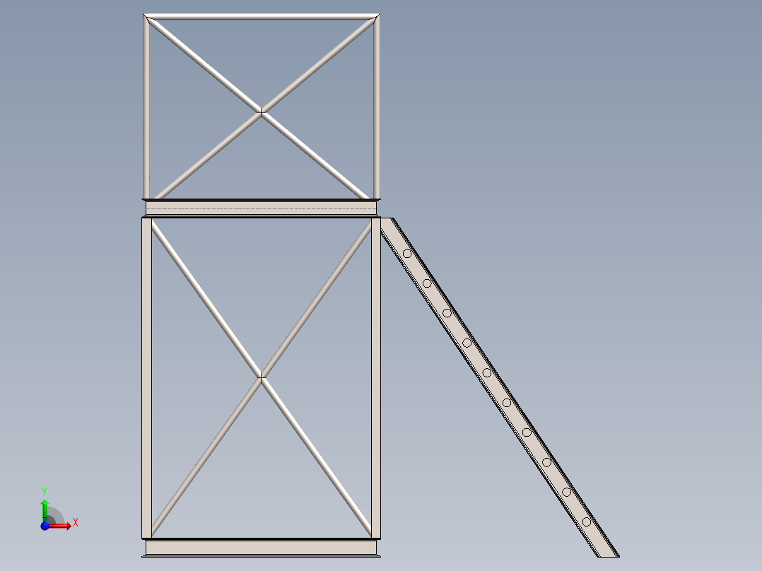 垂直平台结构设计前视图