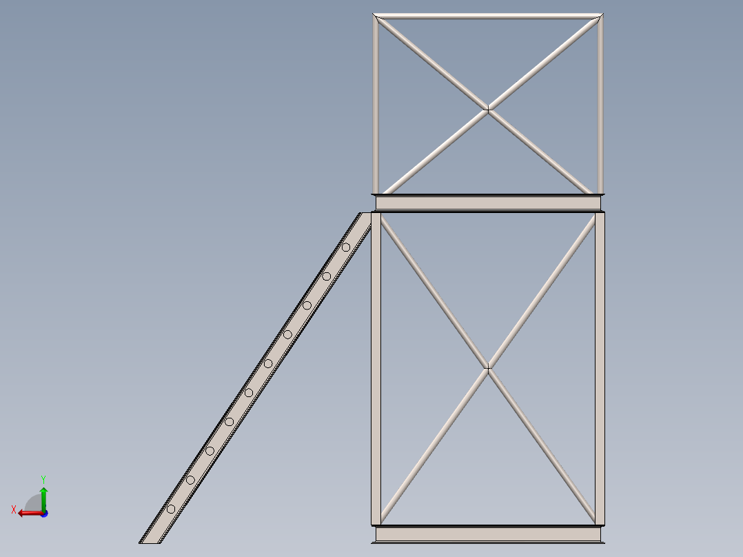 垂直平台结构设计后视图