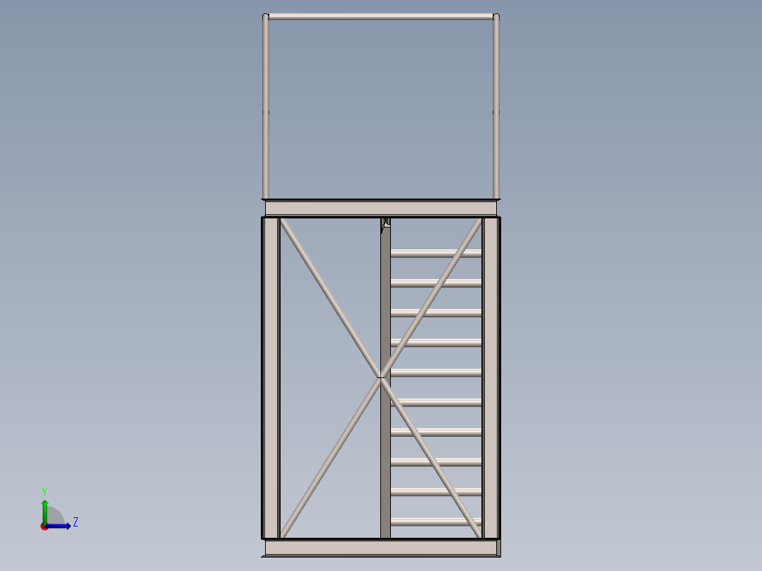 垂直平台结构设计左视图
