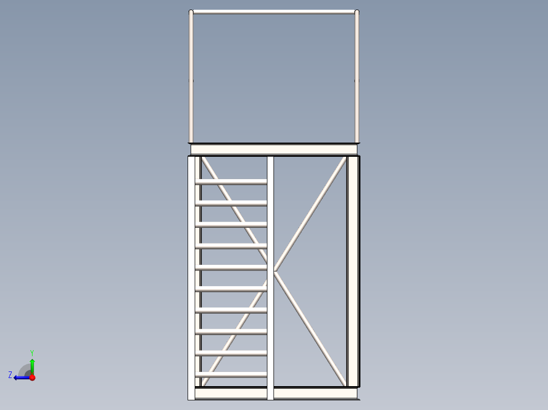 垂直平台结构设计右视图