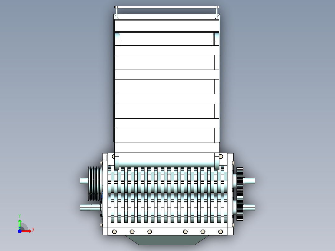 辊式物料分拣与输送一体机前视图