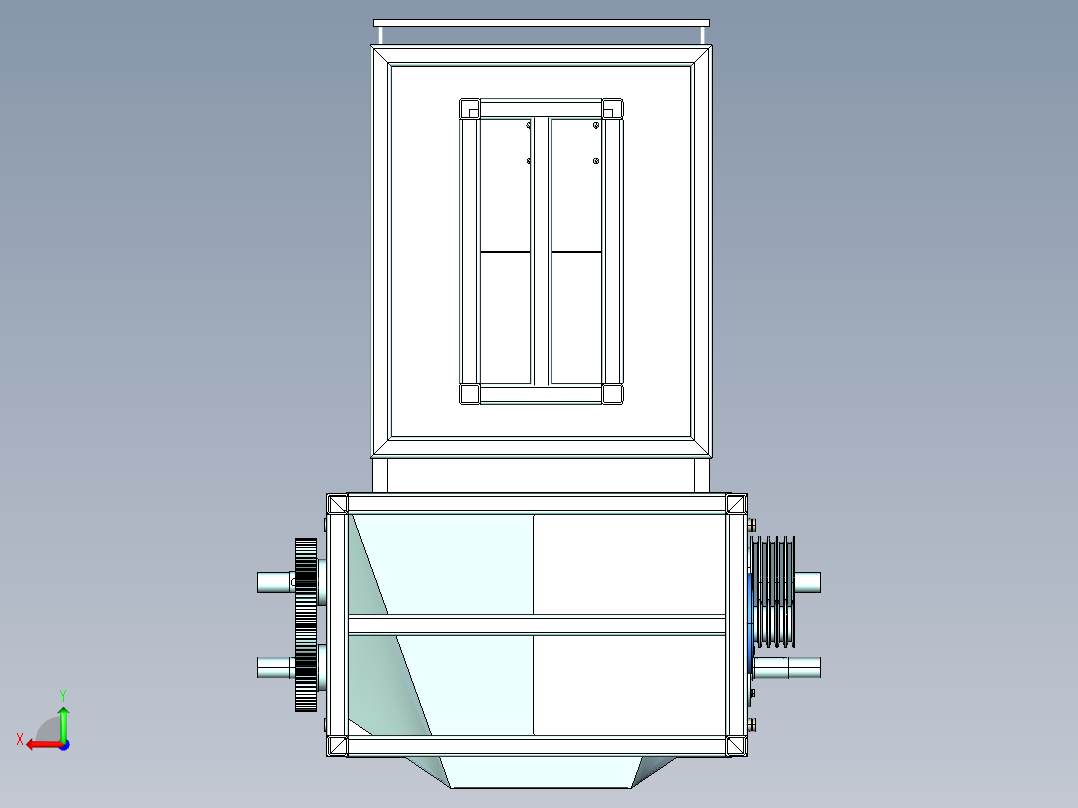 辊式物料分拣与输送一体机后视图