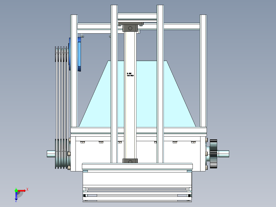 辊式物料分拣与输送一体机俯视图