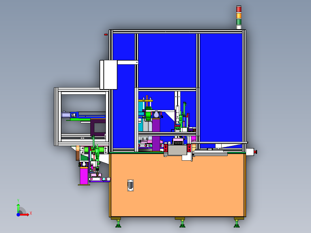转盘式自动化锁螺丝机（自动上下料）前视图
