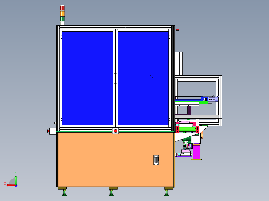 转盘式自动化锁螺丝机（自动上下料）后视图