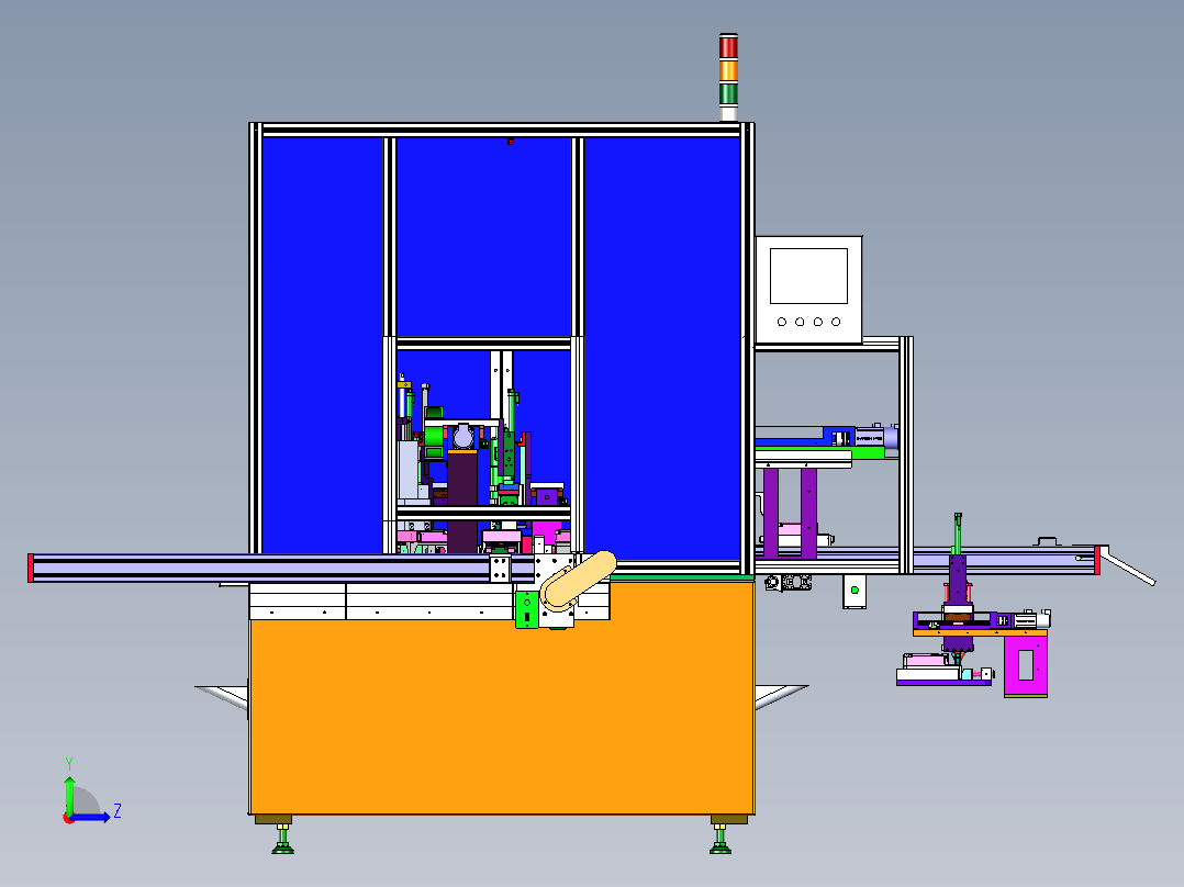 转盘式自动化锁螺丝机（自动上下料）左视图