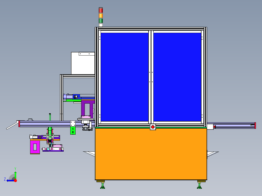 转盘式自动化锁螺丝机（自动上下料）右视图
