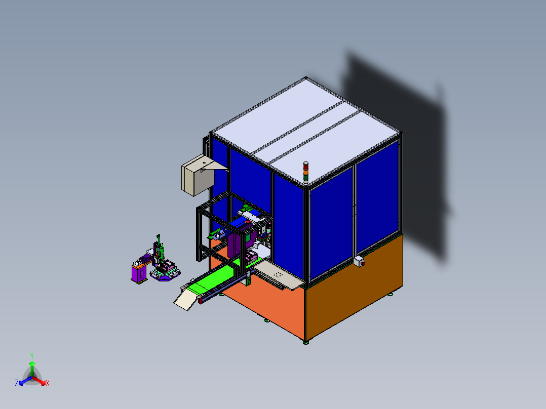 转盘式自动化锁螺丝机（自动上下料）正等轴测图