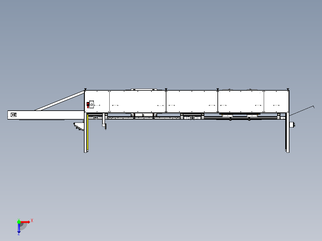 服装折叠机俯视图