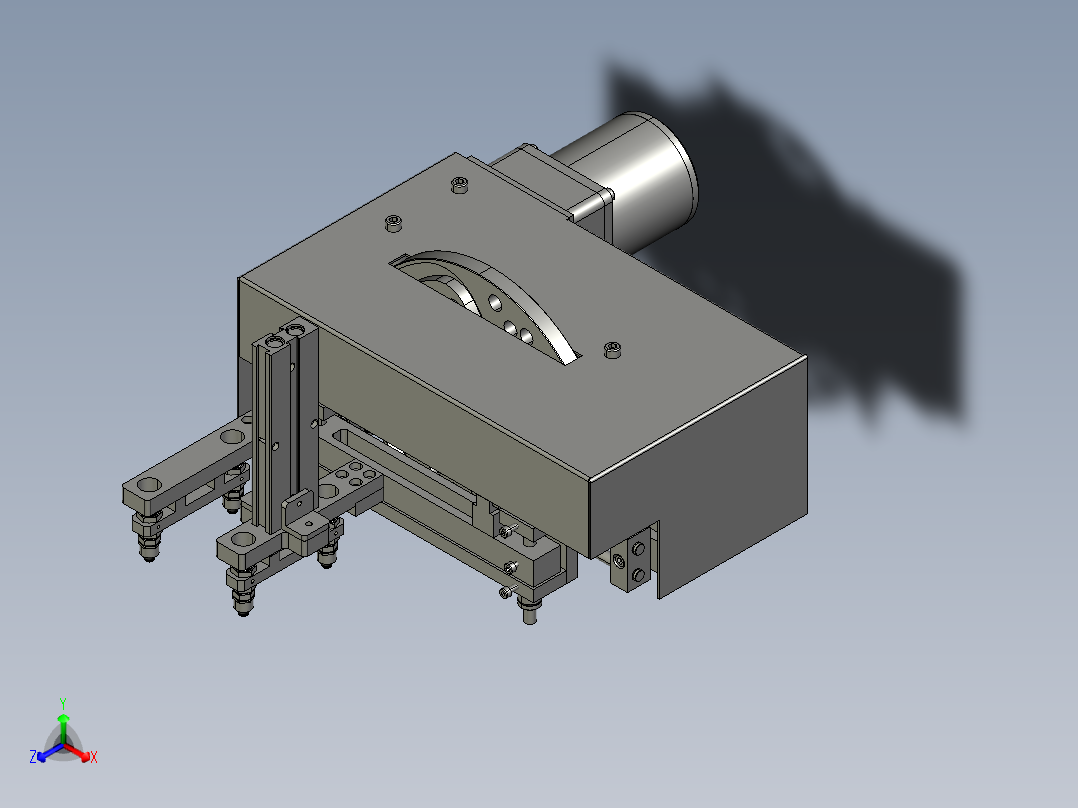 吸盘式多自由度机器人机械手机构主视图