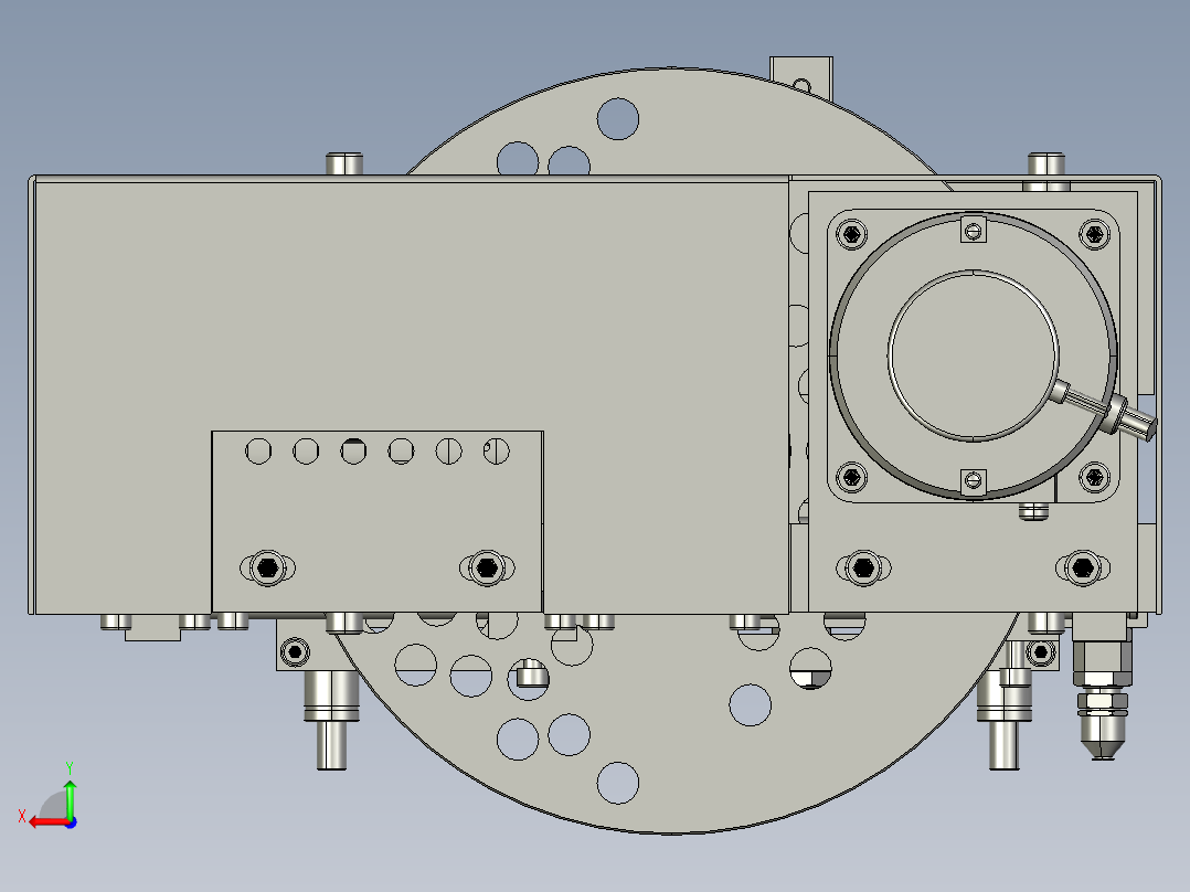 吸盘式多自由度机器人机械手机构后视图