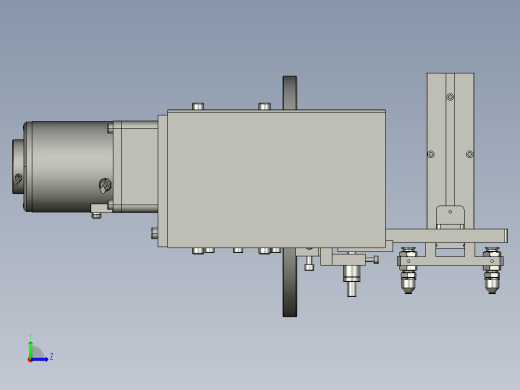吸盘式多自由度机器人机械手机构左视缩略图