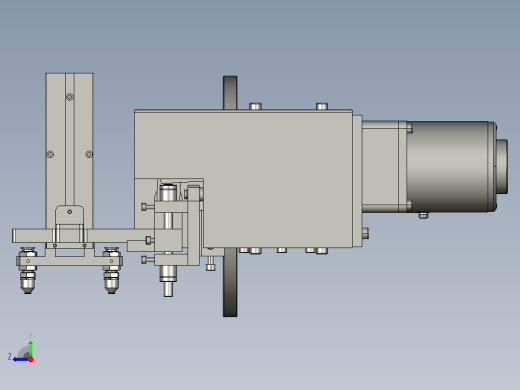 吸盘式多自由度机器人机械手机构右视缩略图