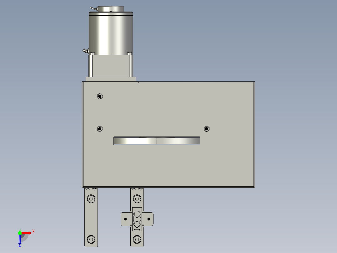 吸盘式多自由度机器人机械手机构俯视图