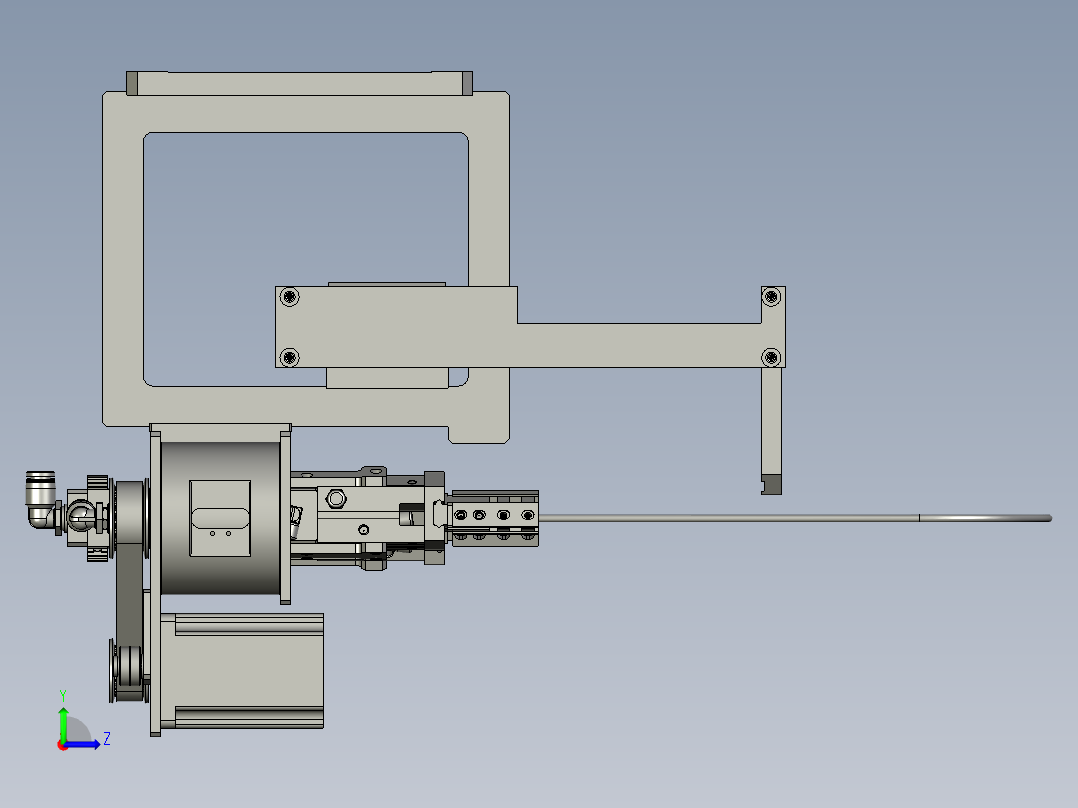 2018SOLIDWORKS1200Z激光切铝箔机构左视图