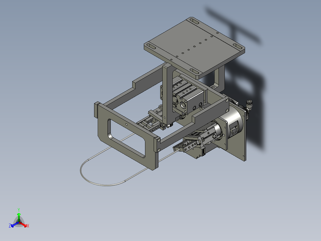2018SOLIDWORKS1200Z激光切铝箔机构正等轴测图