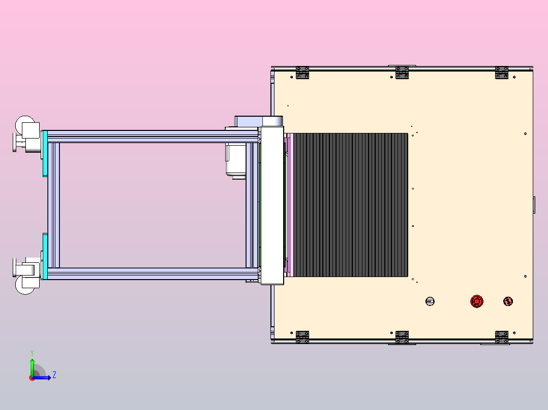 LCD自动测试机左视图