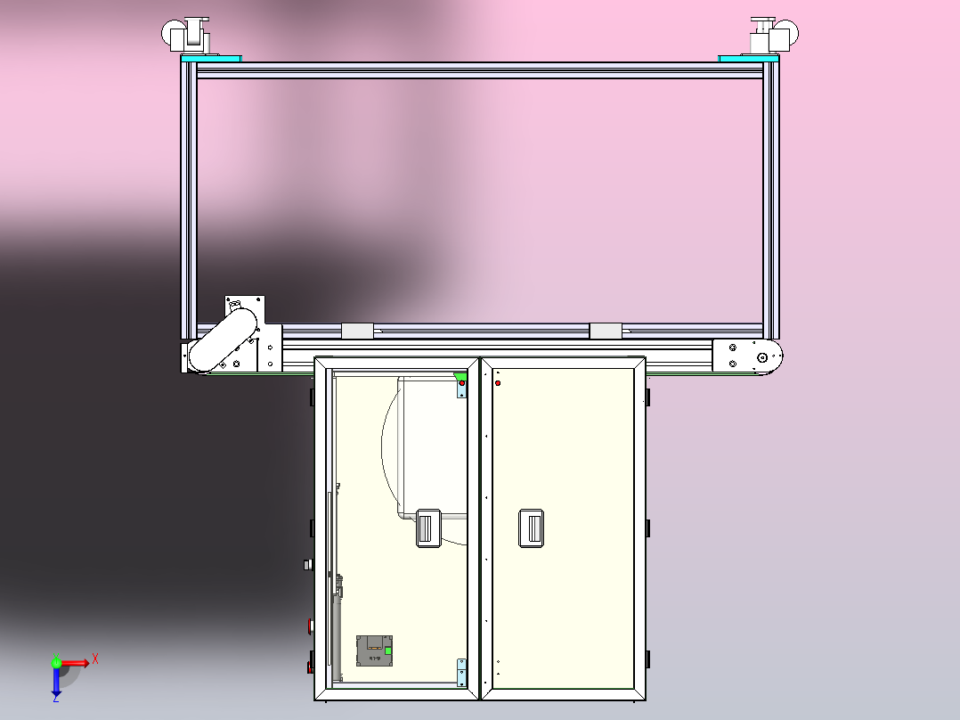 LCD自动测试机俯视图