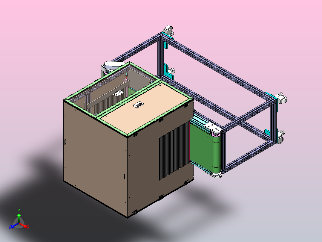 LCD自动测试机正等轴测图