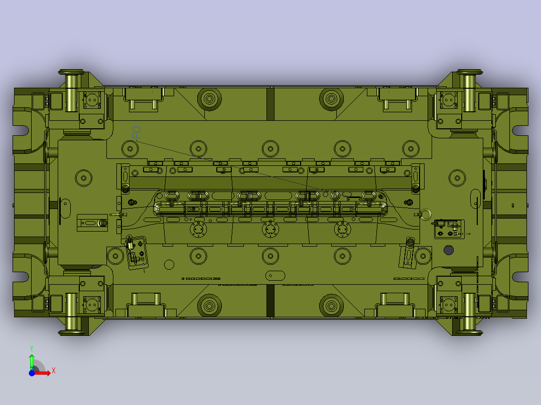 练习大型铸造模前视图