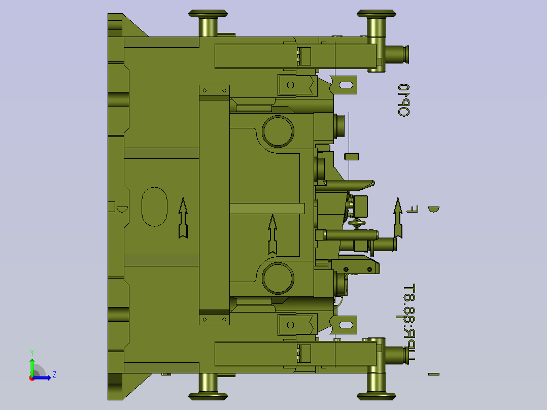 练习大型铸造模左视图
