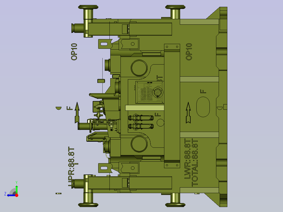 练习大型铸造模右视图
