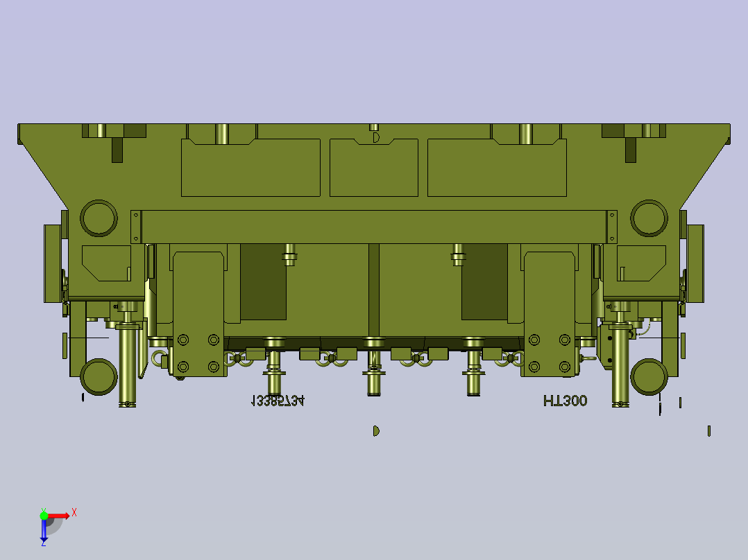练习大型铸造模俯视图