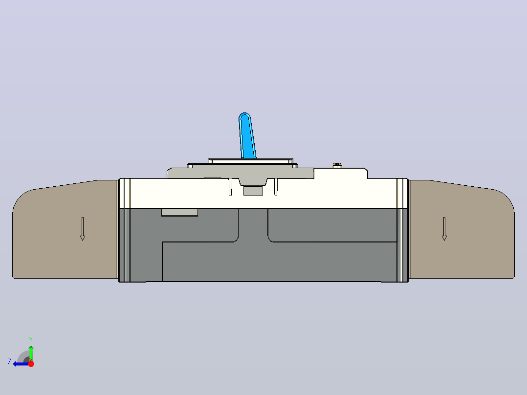 NM5LE-800 4P剩余电流动作断路器三维模型202404右视图