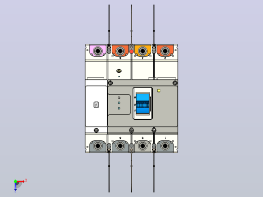 NM5LE-800 4P剩余电流动作断路器三维模型202404俯视缩略图