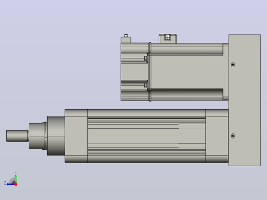 MTE63-50-P10-P-M750W-I-S3 MTE63电动缸 最大负载300kg 最大推力2560N 750W电机间接安装右视缩略图