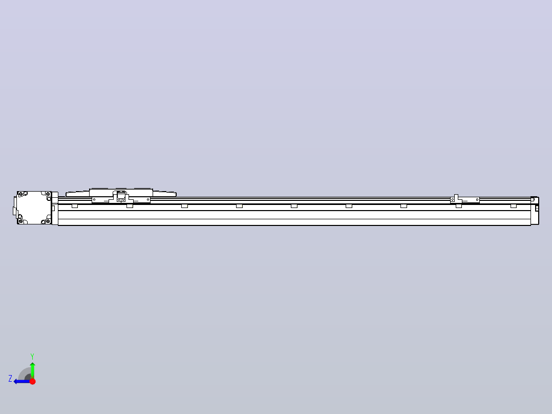 机器人皮带驱动直线轴TPA-GCB-120-P70-L600-DL-M20-N3右视图