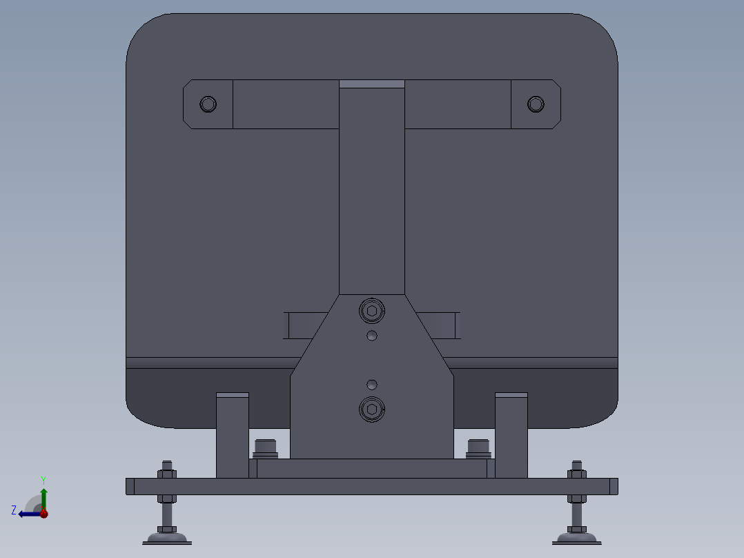 工件的孔位置检查夹具右视图