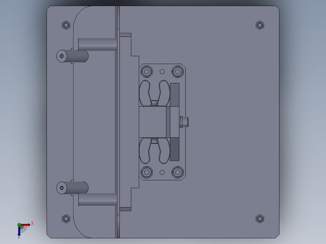 工件的孔位置检查夹具俯视图